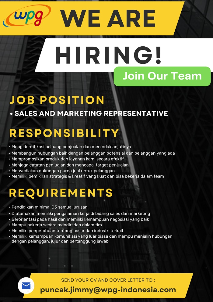 Job Opportunity WPG Indonesia BINUS Career